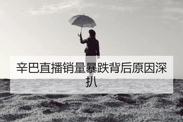 辛巴直播销量暴跌背后原因深扒